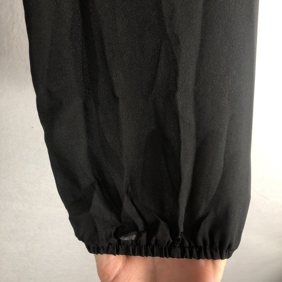 Andree by Unit NWT Women's Size Small Black Lace Blouse Long Sleeve Mock Neck - Picture 4 of 8